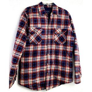 Vintage Ryan Keith Mens Quilted Flannel Button Up Shirt Red Sz:M. 90’s Grunge